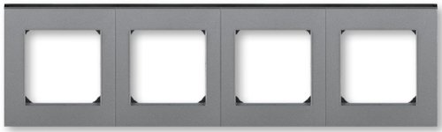 Рамка универсальная ABB EPJ Levit 4-м. сталь/дымчатый чёрный фото Рамка универсальная ABB EPJ Levit 4-м. сталь/дымчатый чёрный картинка